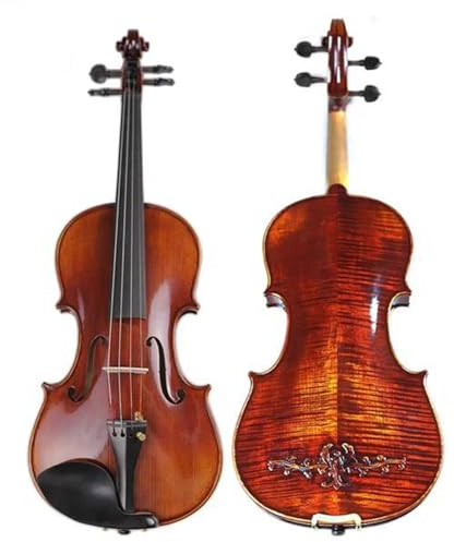 Geige Meisterhandgefertigte Violine aus geschnitztem Ahorn, natürlich geflammt, maßgeschneiderte antike Violine 4/4 ViolinoVollständiges Zubehör