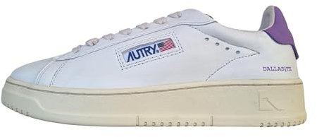 AUTRY Scarpe Sneakers Unisex in Pelle ADLW GN08 Dallas Bianca Lilla (Bianco Lilla, Sistema Taglie Calzature EU, Adulto, Numero, Media, 38)