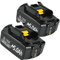 2X 18V 5000mAh Li-ion Ersatzakku für Ma-Kita Akku BL1850B BL1830 BL1850 BL1860 BL1830B BL1860B BL1840 BL1820 BL1845 BL1835 BL1815 LXT-400 mit LED Indikator