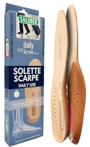 Solette Saluber Style Daily 405, ortopediche, Tecnologia Poron+ Ammortizzante, Solette Scarpe ad Azione Traspirante Antiodore, Uomo e Donna, Assorbono Shock (35)
