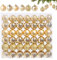 42 Stück Kleine Weihnachtskugeln Gold 6 Verschiedene Design Kunststoff Christbaumkugeln 3 cm Mini Weihnachtskugeln Plastik Christbaumkugeln Tannenbaum Weihnachtsbaumschmuck Kugeln