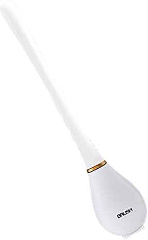 Healvian Silicone Toilet Cleaning Brush Long Handle Soft Bristles Wall-mounted Design White Household Bathroom Tool