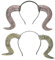 Mikinona 2sets Halloween Horn Hair Hoop Ram Horns Headband Cosplay Headdress for Parties 2pcs*2