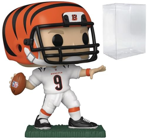POP Fußball: Bengals – Joe Burrow (Away Uniform) Funko-Vinyl-Figur (mit kompatibler Box-Schutzhülle), mehrfarbig, 9,5 cm
