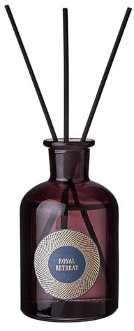 BUTLERS Raumduft mit Stäbchen – SCENTS of Gold „Royal Retreat“ – Ätherisches Öl mit Duftstäbchen 125 ml | Amber Sandelholz Aroma Duft fruchtig | Lufterfrischer Duftöl Dekoration Badezimmer Wohnzimmer