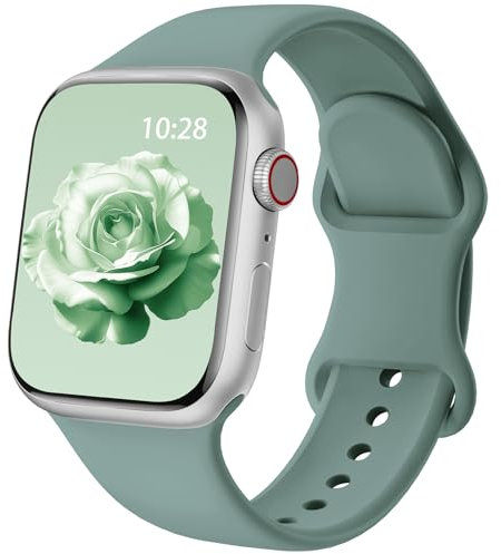 Yoohoo Cinturini Compatibile con Cinturino Apple Watch 44mm 40mm 46mm 45mm 42mm 41mm 38mm 49mm Donna Uomo, Sportivi Silicone Compatibile con Apple Watch Series 10 9 8 7 6 5 4 3 2 1 SE Ultra