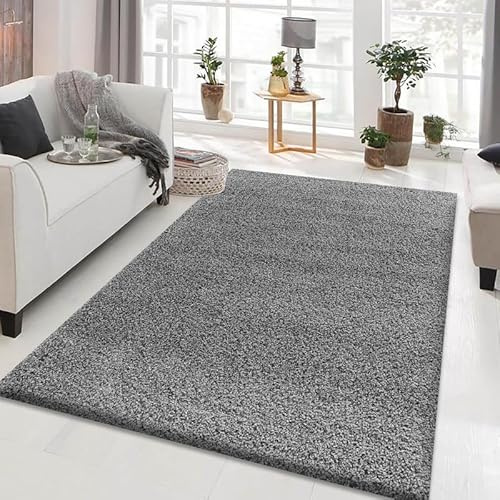 Cozy Haven Shaggy Collection Rugs - Large Fluffy Area Rug Carpet Non-Slip Soft Modern Indoor Shaggy Floor Rug for Living Room, Bedroom, Hallway, Lounge – (Grey, 200x290 cm)