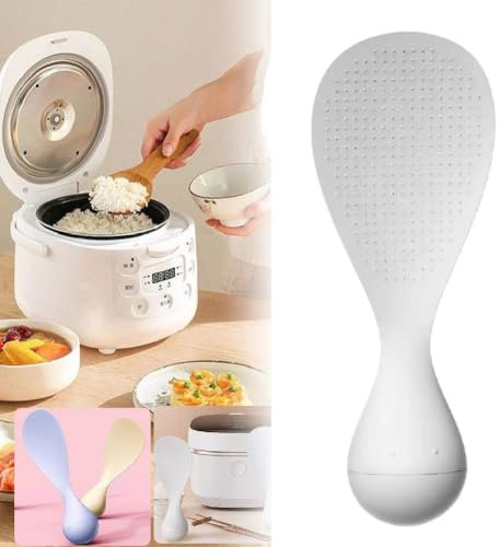 New Creative Tumbler Anti-stick Rice Spoon,Tumbler Rice Spoon,Rice Spoon Standing,Rice Paddle for Nonstick Cookwares,Heat Resistant Plastic Rice Cooker Scooper Standable and Easy to Clean