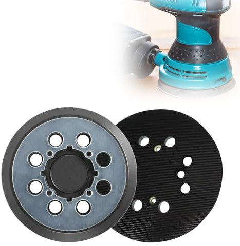 Platorello Abrasivo 125mm 8 Fori Platorello per DeWalt Levigatrice Orbitale Smerigliatrice compatibile con DWE6423 6423K DWE6421 6421K DCW210B Platorello di Ricambio per Levigatrice con Gancio E Anell