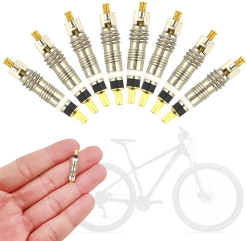XENQITO 8 Pièces Obus Valve Presta, Remplacement Noyau de Valve de Bicyclette Presta Valve Cores pour Vélo VTT, Presta Valve Cores Obus, Valve Velo Accessoires Velo pour Pneus de Vélo