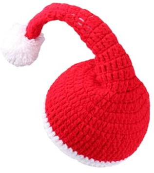 FOMIYES Weihnachtsmütze für Junge Mädchen Monate Santa Cap Weihnachts Fotoaccessoires Weihnachtsmütze für Neugeborene Christmas Beanie