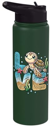 Sea Turtle Love Ocean Sea Turtle Stainless Steel Insulated Water Bottle