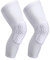 PISIQI Rodilleras de compresión de Pierna Larga, protección para Baloncesto, fútbol y Voleibol (2 Mangas), Large, Blanco