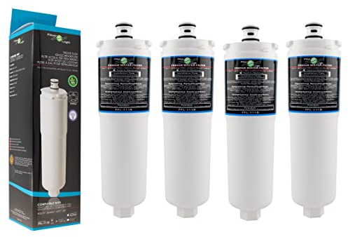 Filterlogic FFL-111B | 4x Filtro acqua interno al frigo compatibile con 3M CS-52 per Bosch, Siemens, Neff, Gaggenau frigorifero americano con cartuccia filtrante 5553629 00576336 00640565 CS-452