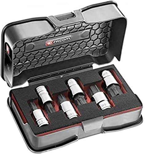 FACOM Coffret de 6 Embouts Ogv Grip 6 Pans 1/2 Usinage de Grande Précision - Stm.J6Mgrppb