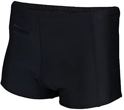 Aquarti Herren Badehose mit Reißverschlusstasche Badeshorts, Farbe: Schwarz, Größe: 8XL