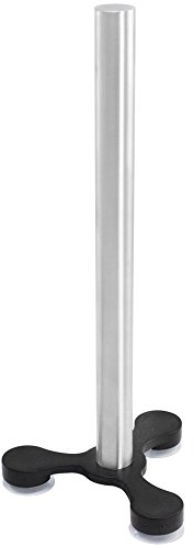 COM-FOUR® Portarotolo da cucina con ventosa - portarotolo per cucina - portarotolo in acciaio inossidabile - portarotolo da cucina da appoggiare 31cm (1 pezzo - piedino a ventosa)