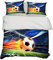 AYMAING FUßBALL Kinderbettwäsche Jungen Bettwäsche · Fussball, Tor & Goal · Wendebettwäsche · grün - Kopfkissenbezug 80x80cm + Bettbezug 135x200 cm - Mikrofaser -Jugend-Bettwäsche