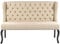 Beliani Modernes 2-Sitzer Küchensofa Polsterbezug beige Holzbeine Ohrensofa Torsby