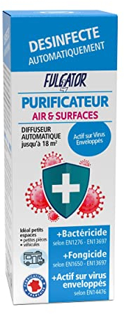 Purificateur Air & Surfaces - FULGATOR - Désinfectant Automatique Unidose - 2 en 1 | Traite 1 petite pièce ou 1 Véhicule + Climatisation - jusqu'à 18m² | 75 ML