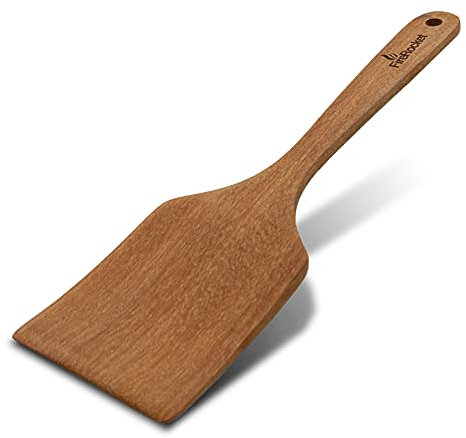FireRocket Holzspachtel Pfannenwender 31 x 8 x 1 cm | Antihaft Kirschholz Kochspachtel | Holzwender Spatula Küchenhelfer | Kochgeschirr Grillbesteck Küchenutensil Holzschaber