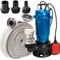 Heavy Duty Flood & Sewage Water Pond Drain Septic Sump Cesspool Grinding Pump with 30m FIRE Hose (Float Switch)