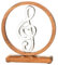 GILDE Musik Liebe Notenschlüssel Mango Holz H ca 26cm Durchmesser Circa 28cm