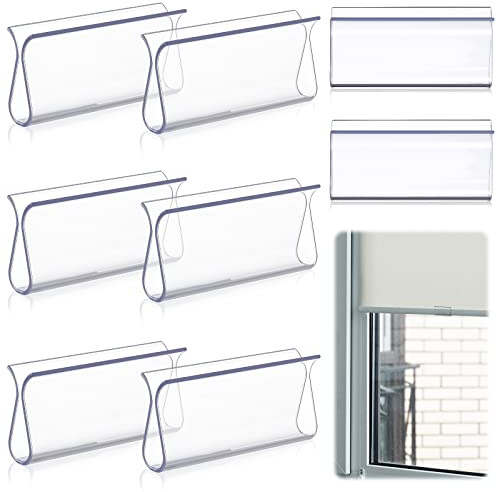 Chunful 8 Pieces Plastic Shade Pulls for Roller Shades Handles, Clear