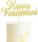 Arthsdite Tortenaufsatz Happy Retirement, Kuchendekoration für den Ruhestand, Geburtstag, Party, Kuchendekorationen, Zubehör – Goldglitzer