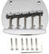 Musiclily Pro 16mm Stahl 5-Saiter Bass Steg Bridge für Musicman Style Bass, Chrom