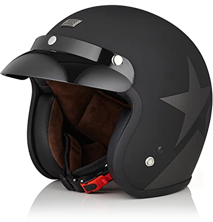 ORIGINE Offener Motorrad Jethelm ECE Zugelassener Roller Helm mit Sonnenblende