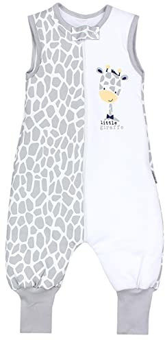 TupTam Baby Schlafsack mit Füßen Ganzjahresschlafsack 2,5 TOG, Farbe: Giraffe, Größe: 104-110