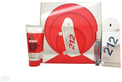 HERRERA 212 HEROES SET: EDT SPRAY 90ML + SHOWER GEL 100ML + EDT SPRAY 10ML