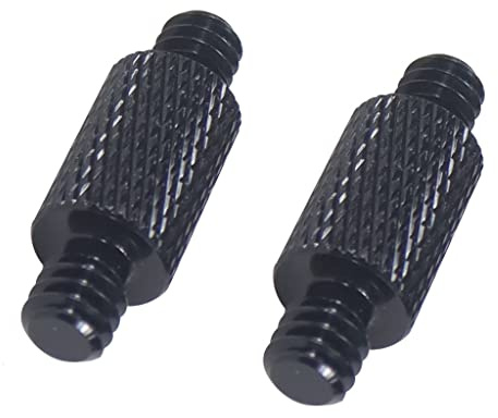 FEICHAO 1/4 Male to 1/4 Male Conversion Screw Double Head Extension Rod Screw for Tripod Camera Photography Accessories (2 PCS)