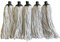 REQUISITE NEEDS Long Cotton Floor Mop with Detachable Head and Handle, Ergonomic Design, Includes 2 Cotton String Mop Heads (Pack of 5), Grey