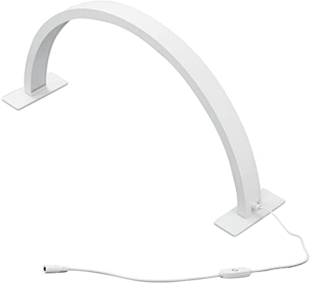 Bewinner Wimpern-LED-Licht, Halbmondlampe für Wimpernverlängerung, 22 Zoll, 25 W, 3000–6000 K, Dimmbare Halbmond-Nagel-Schreibtischlampenbeleuchtung, Halbmond-Desktop-LED-Licht für
