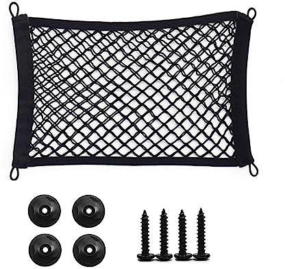 ERBO Doppellagig Gepäcknetz Fahrrad, Gepäcknetz Motorrad mit 4 Haken, Sicherungsnetz für Dachgepäckträger, Fahrrad, Motorrad, Fahrradkorb, Gepäckträger (Doppelte Lage, 35 x 25cm)