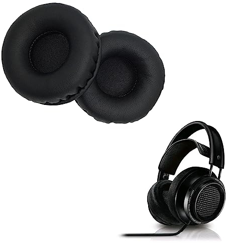 Cuscinetti auricolari di ricambio in pelle memory foam per cuffie Philips Fidelio X2 - nero