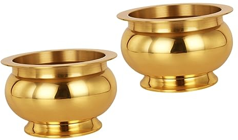 Warmhm 2 STK Räuchergefäß Metall Tablett Golddekor Schreibtischablagen Antikes Dekor Geldschale Weihrauchbehälter Vintage Weihrauchbrenner Goldrand Religiös Kupfer Konisch Räucherstäbchen