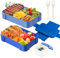 Brotdose Kinder mit Fächern, 1550ml Bento Box Lunchbox für Kinder Erwachsene,Auslaufsicher Bento Box mit 6 Fächern, Vesperdose Frühstücksbox für Kinder Kindergarten Schule,Mikrowelle/spülmaschinenfest