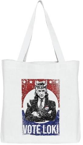 Marvel Vote Loki BWLOKIMBB003 Tote Bag Unisex, Weiß, Größe TU, weiß, 38 X 42 CM, Utility