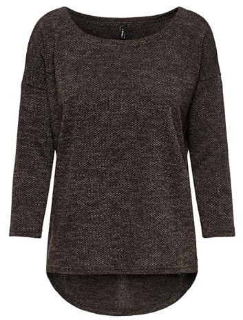 ONLY Damen Onlalba 3/4 Top JRS Noos Langarmshirt, Dark Earth,XS