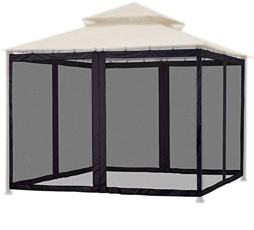 Zanzariera per Tenda da Esterno, Resistente, Pareti Schermate Stile Tenda Fai-da-te per Gazebo da Patio, Installazione Semplice, Chiusura con Cerniera, Tieni Lontani gli Insetti,