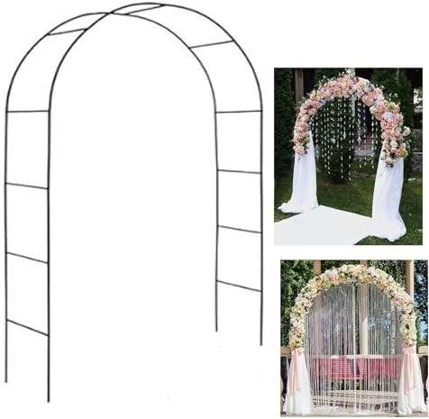 Arche De Jardin Pour Rosiers Plantes Grimpantes 140*240cm Arche De Rosiers Vigne Mariage Pergola Plantes Grimpantes Pour Tonnelle De Jardin Intérieur Extérieur Décoration ( Color : Black , Size : 100*