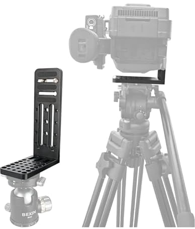 Camera L Bracket Vertical Horizontal Switching Tripod Quick Release Plate, DSLR Camera L Vertical Clapper Bracket Compatible with Canon Nikon Sony DJI Osmo Ronin Stabilizer Tripod Monopod