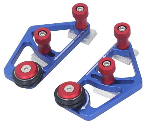 Bearing Roller Feeder, 2Pcs Aluminum Alloy Table Saw Feeding Guide, Bearing Roller Feather Boards, Pressing Feeder Guider for Tablesaw Woodworking
