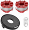 3405096 - Carrete de repuesto para Einhell GE-CT 36/30 LI E SOLO, AGILLO 36/255 BL, AGILLO 18/200, carrete de repuesto de desbrozadora de 2 mm y 27 pies con resorte y cubierta TLE-01-1 (4 piezas)