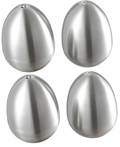 Amosfun 4 Piezas botellas de especias con forma de huevo agitador de condimentos en forma de huevo pimenteros con forma de huevo saleros con forma de huevo