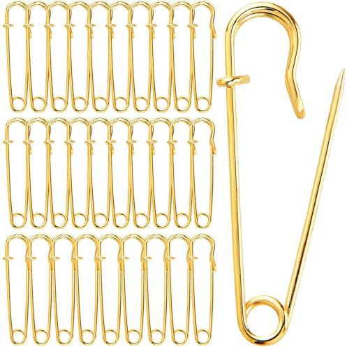 YUXIANLB 30 Stück Große Sicherheitsnadeln, Sicherheitsnadeln Schwerlast, 2 inch Sicherheitsnadel Safety Pins, Stark Sicherheitsnadelns, Robuste Nadelverschlüsse für Kleidung, Leder, Leinwand, Decken