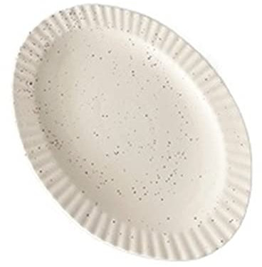 LKJIUDVY Platos Llanos Plato Ovalado Plato De Cerámica Plato De Postre Sólido Hogar Restaurante Cocina Cena Plato Plano Pasta Comida China Comida Occidental Plato Mate Elegante